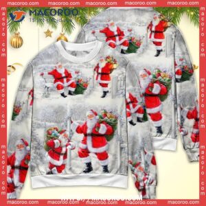 christmas santa is always with you art xmas sweater 2