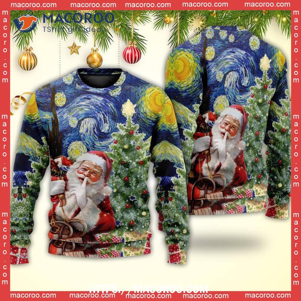 Christmas Shhhhh! It's Secret Gift For You Santa Sweater 11 Christmas Shhhhh! It's Secret Gift For You Santa Sweater
