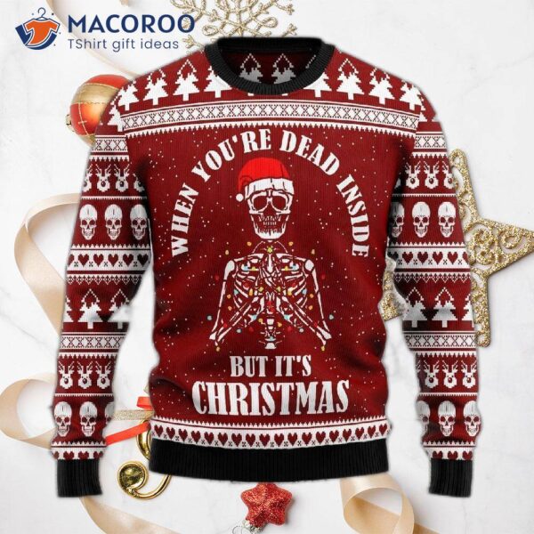 Christmas Skull Ugly Sweater