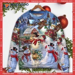 christmas snowman lover happy couple sweater grinch christmas sweater 1