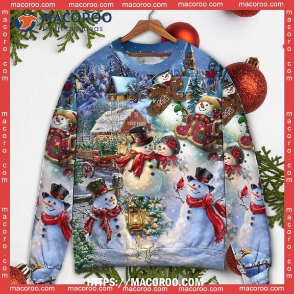 Christmas Snowman Lover Happy Couple Funny Xmas Sweaters