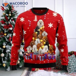 Christmas Tree Poodle Ugly Sweater