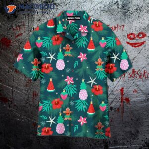 Christmas Tropical-style Green Hawaiian Shirts