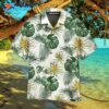Christmas With Tropical Hawaiian Shirts And Leaves