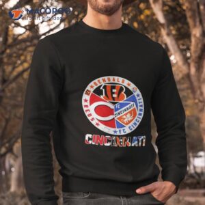 cincinnati reds cincinnati bengals fc cincinnati logo shirt sweatshirt
