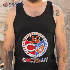 cincinnati reds cincinnati bengals fc cincinnati logo shirt tank top