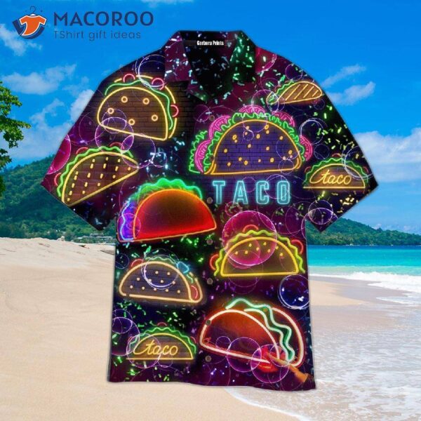 Cinco De Mayo Neon Taco Hawaiian Shirts