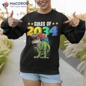 class of 2034 t rex dinosaur kindergarten back to school boy shirt sweatshirt 1