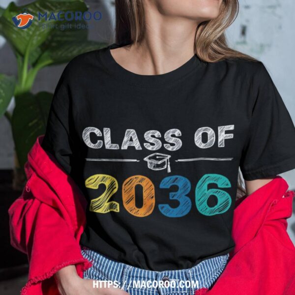 Class Of 2036 Grow With Me First Day Of School Graduation Shirt