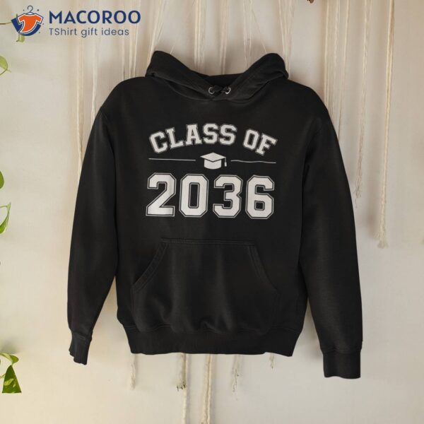 Class Of 2036 Grow With Me First Day School Graduation Shirt