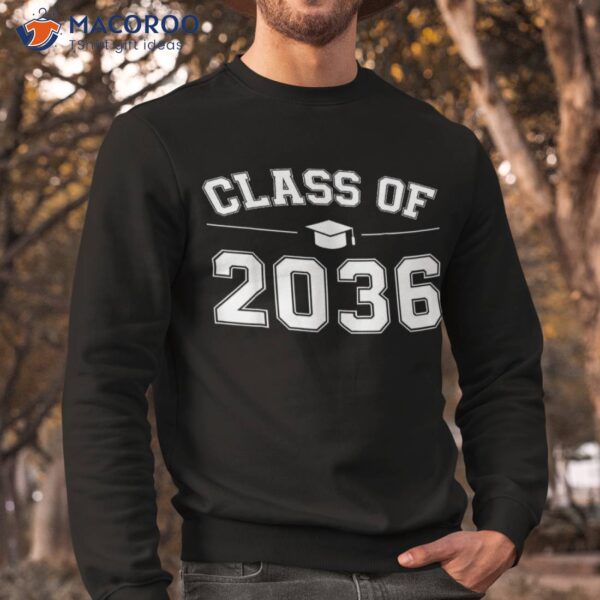 Class Of 2036 Grow With Me First Day School Graduation Shirt