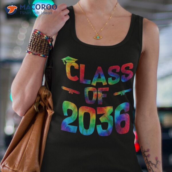 Class Of 2036 Grow With Me Graduation First Day Tie Dye Shirt