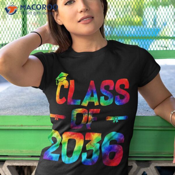 Class Of 2036 Grow With Me Graduation First Day Tie Dye Shirt