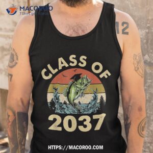 class of 2037 fishing retro grow with me first day school shirt tank top