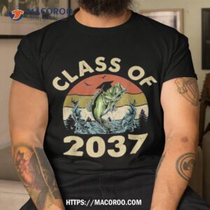 class of 2037 fishing retro grow with me first day school shirt tshirt