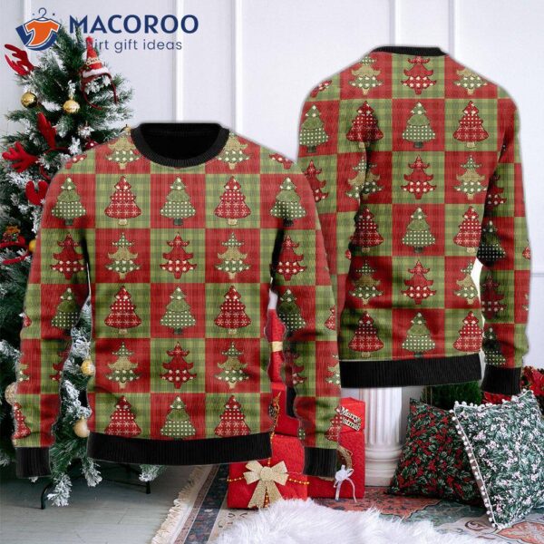 Classic Christmas Tree Pattern Ugly Sweater