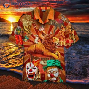 Clown-patterned, Happy Halloween Hawaiian Shirts