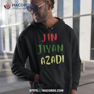 Colored Text Jin Jiyan Azadi Women Life Freedom Shirt