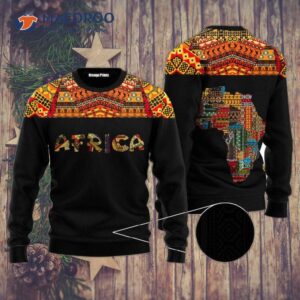 Colorful African Vintage Ugly Christmas Sweater