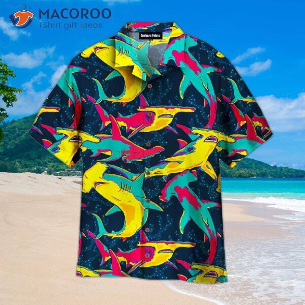 Colorful Hammerhead Shark Shirts Under The Sea Hawaiian