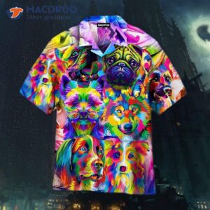 Colorful Hawaiian Dog Shirts