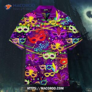 Colorful Mask Mardi Gras Fat Tuesday Carnival Hawaiian Shirt