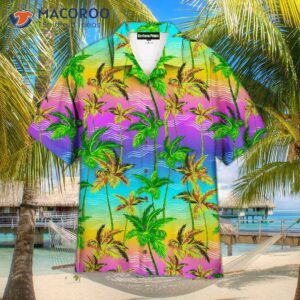 Colorful Palm Trees And Tropical Hawaiian Shirts