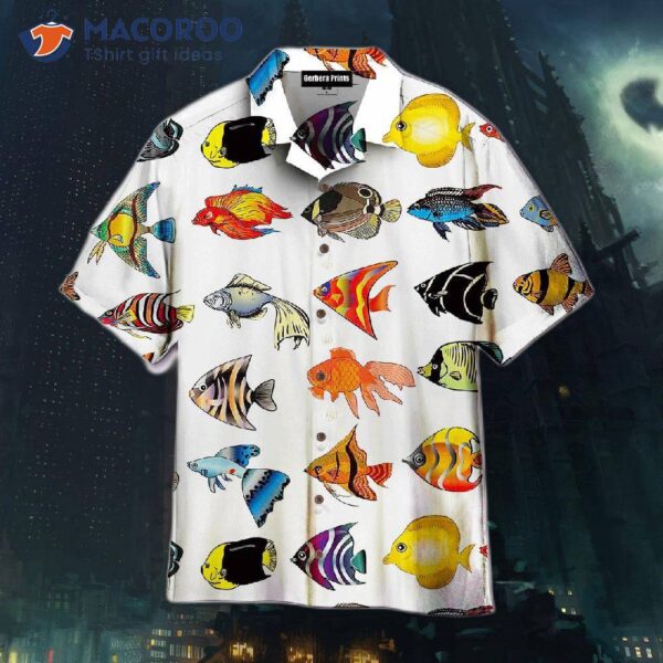 Colorful Tropical Fish Art Hawaiian Shirts