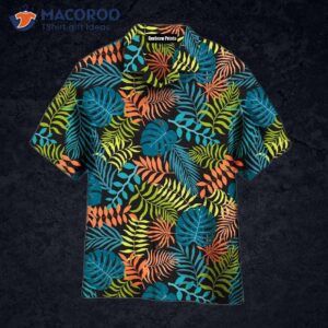Colorful Tropical Floral Patterned Hawaiian Leaf Shirts