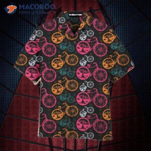 Compass And Mountains In Bicycle Wheels Hawaiian Shirts