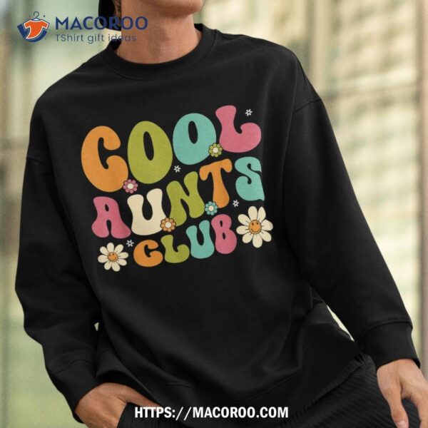 Cool Aunt Club Groovy Retro Smile Cool Aunt Club Aunties Shirt