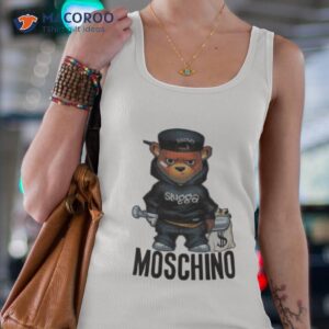 cool baseball moschino bear shirt tank top 4
