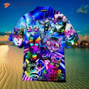 Cool Cats Play Dj Music In Hawaiian Shirts