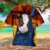 Cool Orange Hawaiian Cow Shirts