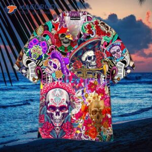 Cool Skull Day Of The Dead Hawaiian Shirts