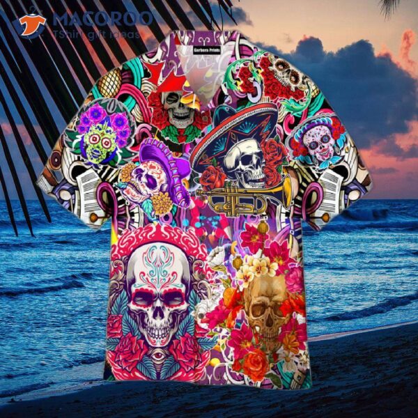 Cool Skull Day Of The Dead Hawaiian Shirts