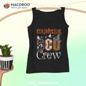 counselor boo crew halloween party costume spooky shirt halloween pumpkin tank top