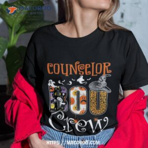 counselor boo crew halloween party costume spooky shirt halloween pumpkin tshirt