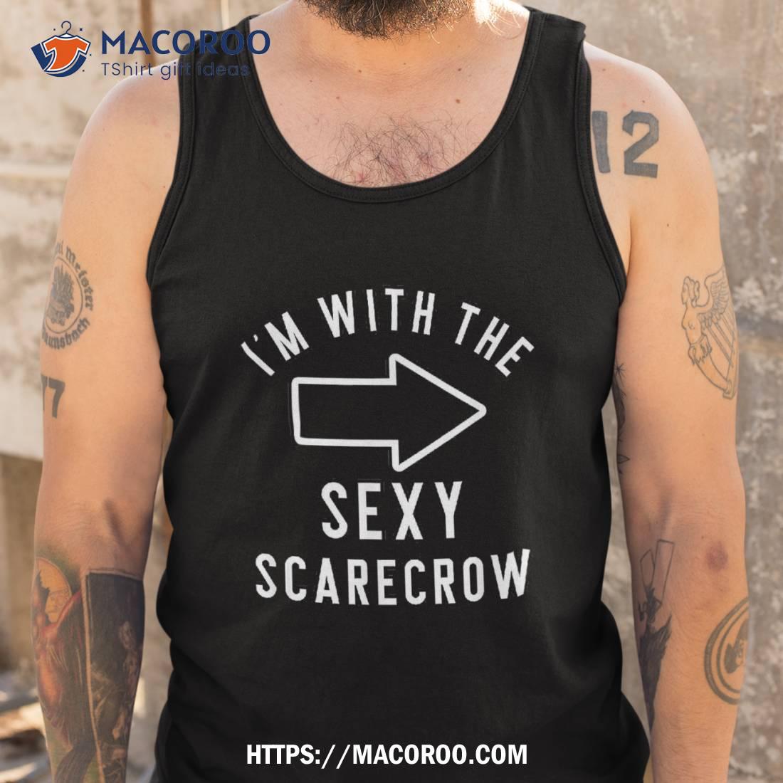 Couples Halloween Costume Shirts I’m With The Sexy Scarecrow Shirt, Halloween Gift Couples Halloween Costume Shirts I’m With The Sexy Scarecrow Shirt, Halloween Gift