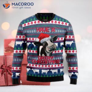 Cow Dairy Ugly Christmas Sweater