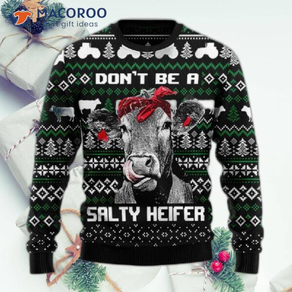 Cow Heifer Ugly Christmas Sweater