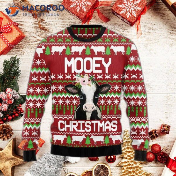 Cow Mooey Ugly Christmas Sweater