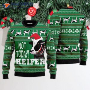 Cow “not Today” Ugly Christmas Sweater