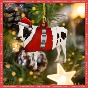 Cow-shaped Custom Christmas Acrylic Ornament