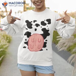 cow udder pattern funny lazy diy costume easy halloween shirt sweatshirt