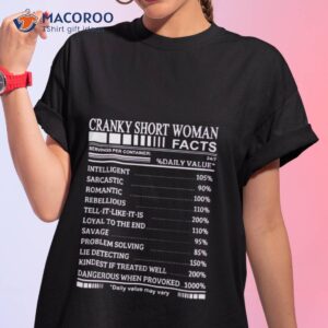 cranky short woman facts shirt tshirt 1