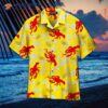 Crawfish, Shrimp, Lemon, And Yellow Hawaiian Pattern Shirts