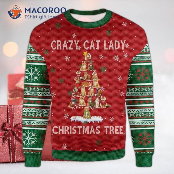 Crazy Cat Lady Ugly Christmas Sweater