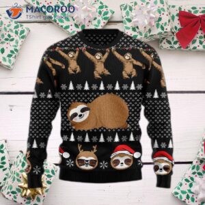 Crazy Sloth Ugly Christmas Sweater