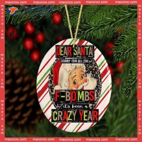 Crazy Year Christmas Ceramic Ornament